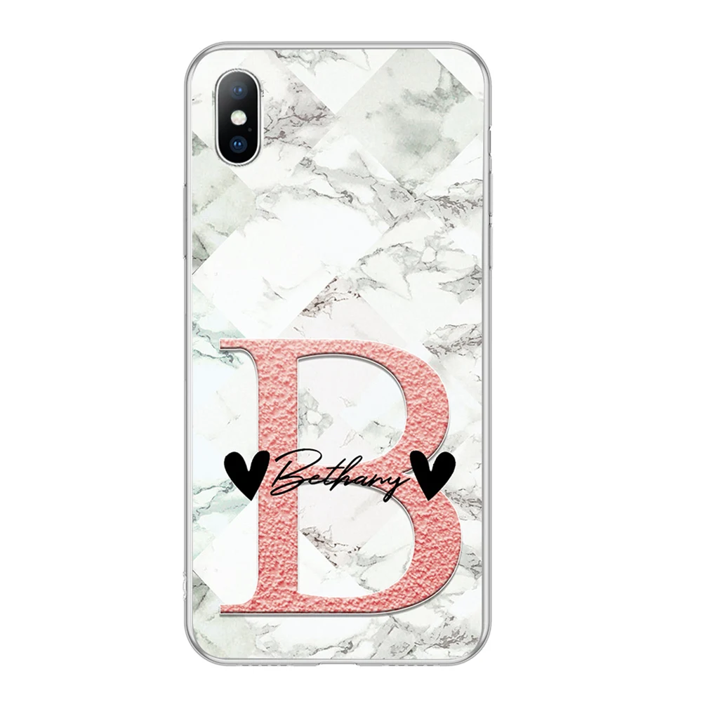 Lovebay DIY именной пользовательский чехол для телефона для iPhone 11 Pro 6 6s 7 8 Plus X XR XS Max 5 5S SE модный заказной мраморный Мягкий ТПУ чехол