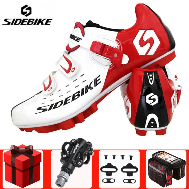 

SIDEBIKE MTB Cycling Shoes Men add SPD pedal set Bike Breathable Pro Self-Locking MTB Bicycle Shoes Athletic Zapatillas Ciclismo