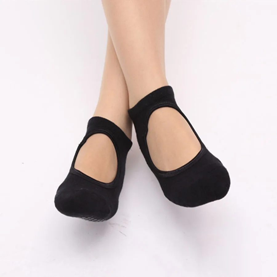 Women Ballet Dance Pilates Socks Backless Professional Fitness Pilates Socks Women Non-slip Dance Pilates Socks Women Grip Socks comfort women socks