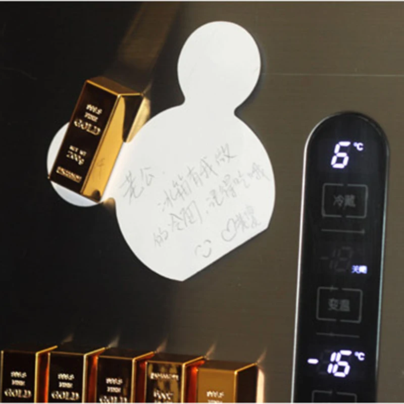 Креативные магниты на холодильник из смолы в форме золотого кирпича, съемные магниты на холодильник для кухни, магнитные Стикеры, подарки для детей, домашний декор
