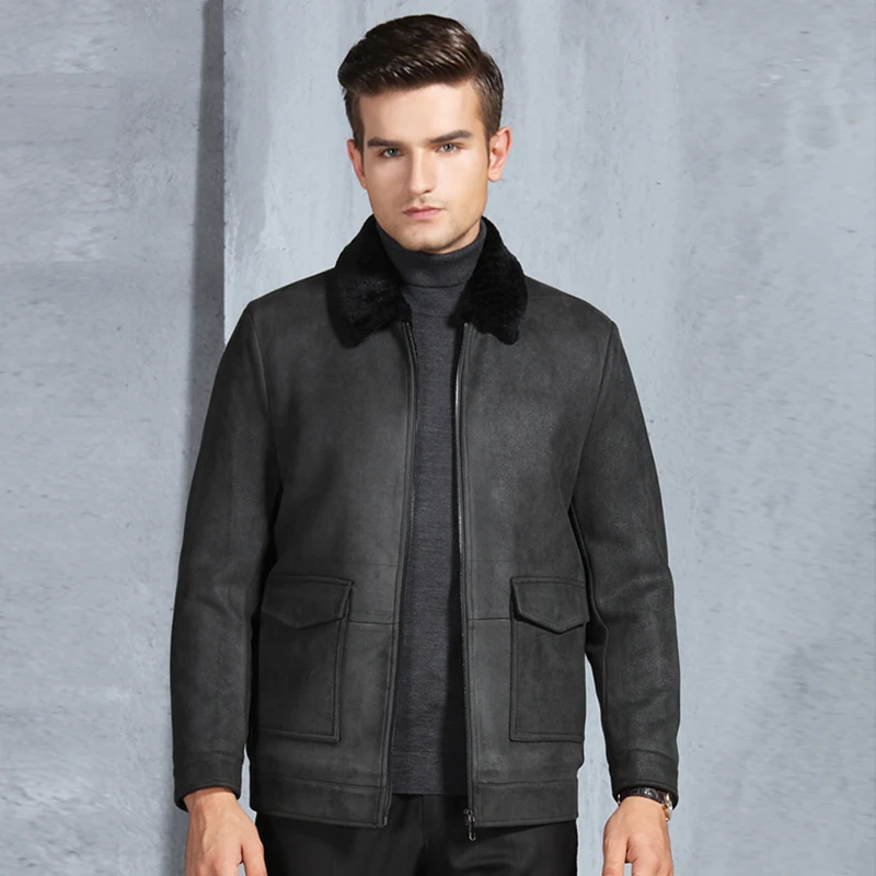 Vestes Hommes as 2018 Laine Peau Veste De Fourrure D'agneau Y8810 En Manteaux Designer Hiver Faux Marque Mouton Haute Picture Vintage Noir Streetwear Qualité Nnm8vw0