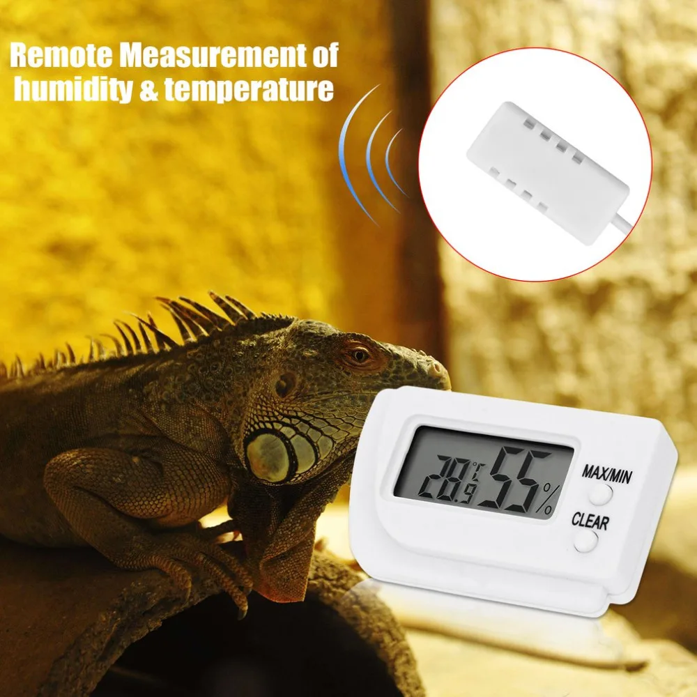 Mini LCD Digital Egg Incubator Thermometer Hygrometer Remote Meter Remote Measurement of Humidity Temperature Flip out Stand