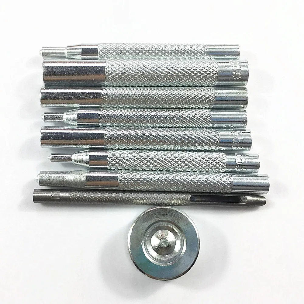 

201/831 Snap Rivet Fastener Buttons Installation Tool Kit for DIY Leather Crafts Hand Punch Tool Set DIY Material Accessories