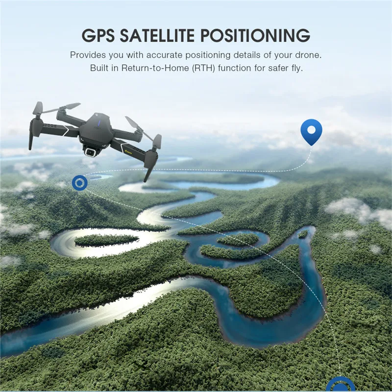 E520S GPS FOLLOW ME WIFI With Wide Angle Camera FPV RC Drone