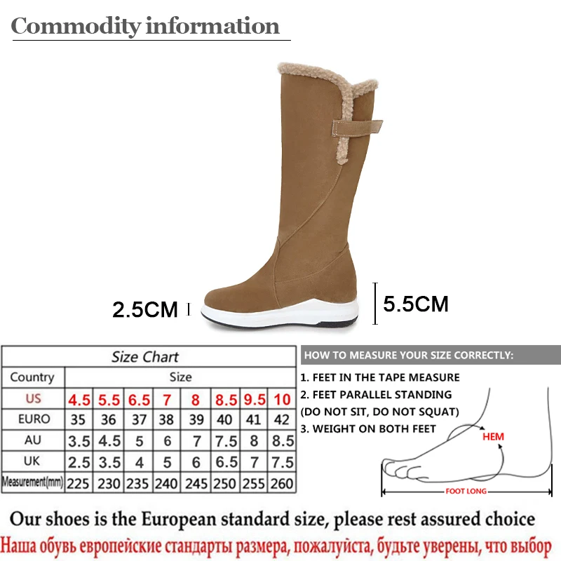 Gdgydh сапоги до колена; зимняя теплая обувь; Новое поступление года; женские зимние сапоги с металлическим ремешком и пряжкой; плюшевая подкладка; хорошее качество