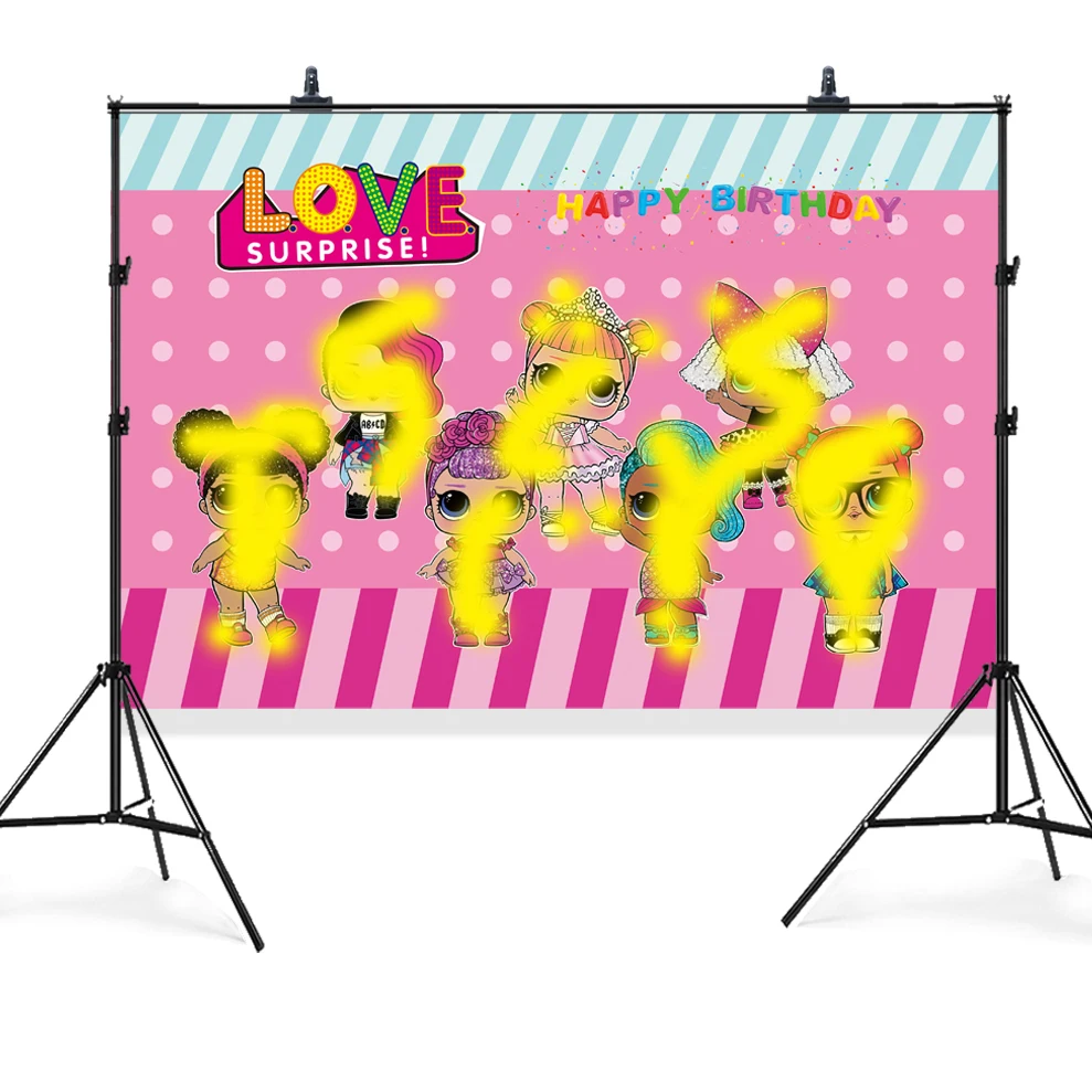 

love girl happy Birthday surprise Background Festival Party Supplies Party Background
