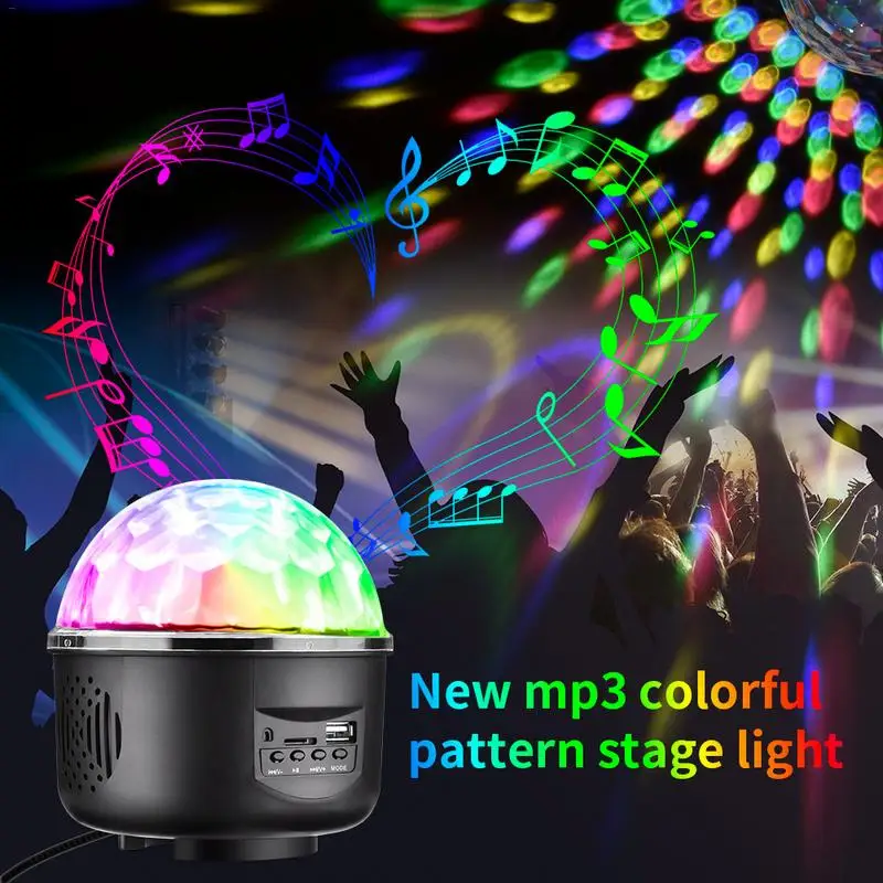 

Kaigelin Hot selling Digital RGB LED Music Crystal Magic Ball Effect Light MP3 USB Disco DJ Stage Lighting+Remote Control