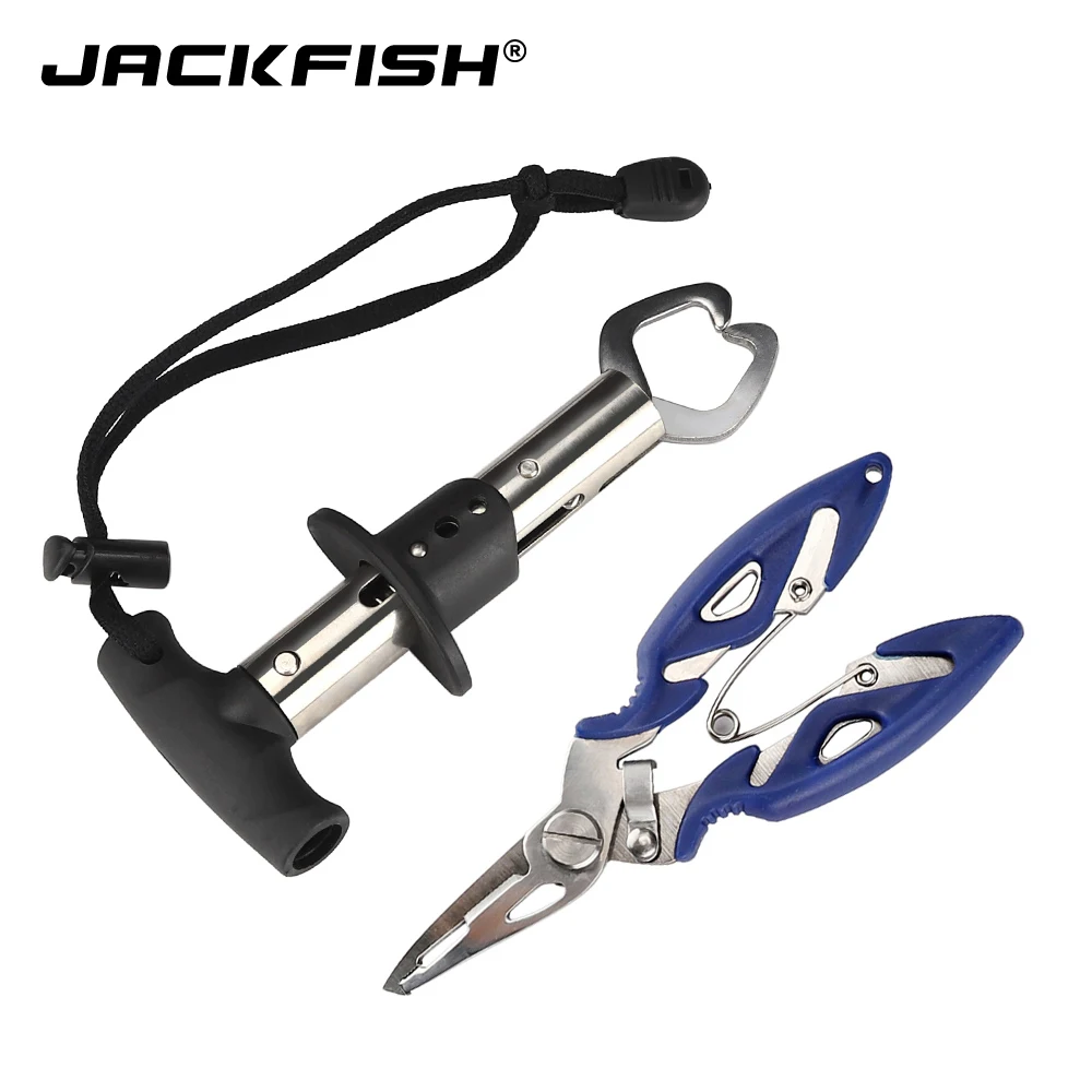

JACKFISH Fishing Plier Stainless Steel Fishing Grip Fishing Tool Set Fish Controller Multi-Functions Hook Remove Line Cut Pliers