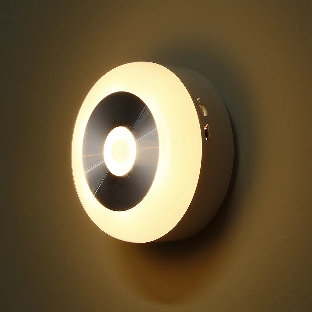 

6LED Sensor Night Light Battery Powered PIR Infrared Motion Sensor Lamp Magnetic Infrared Wall Lamp Cabinet Stairs Light White