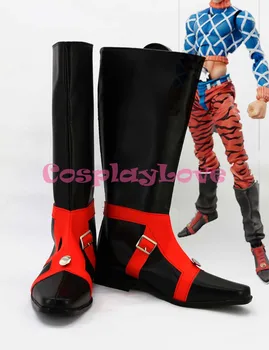 

Newest Custom Made Japanese Jojo Bizzare Adventure 5 GUIDO MISTA Cosplay Shoes Long Boots For Christmas Halloween Festival