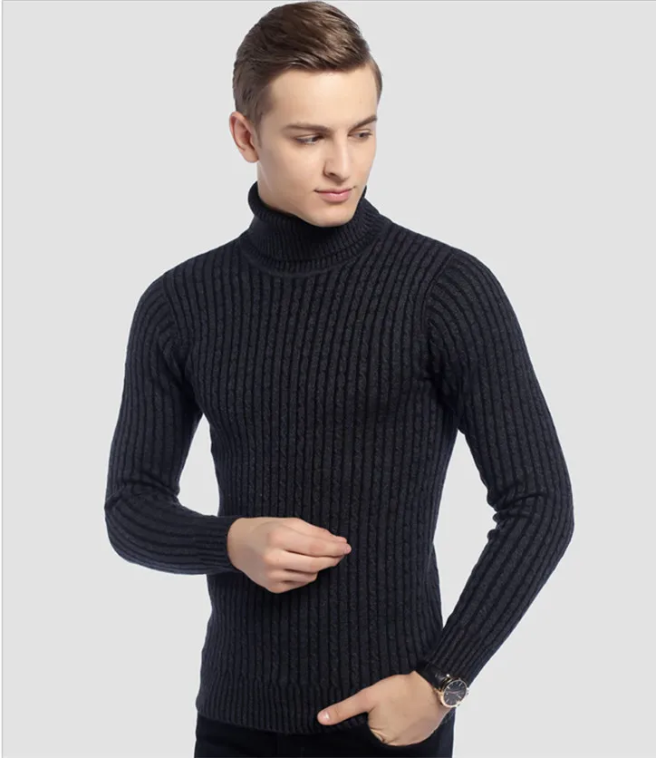 Free shipping Men's Winter thickening turtleneck sweater