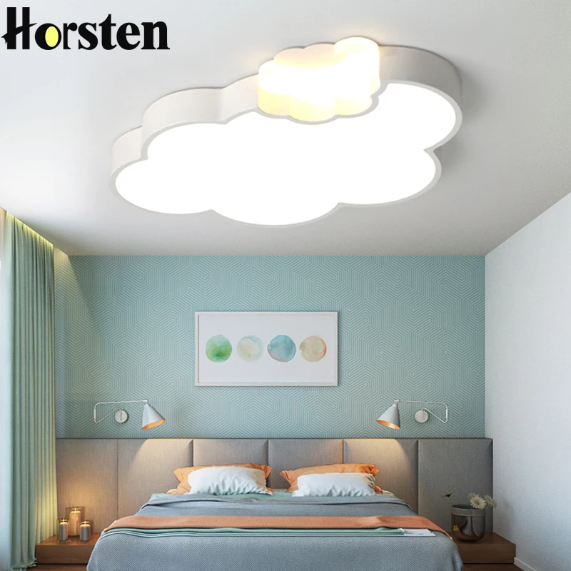 Creative Star Half Moon Led Ceiling Light Child Baby Room Lights Simple Led Cloud Kids Baby Room Lighting Creative Children Ceiling Lamp Bedroom Study Lights