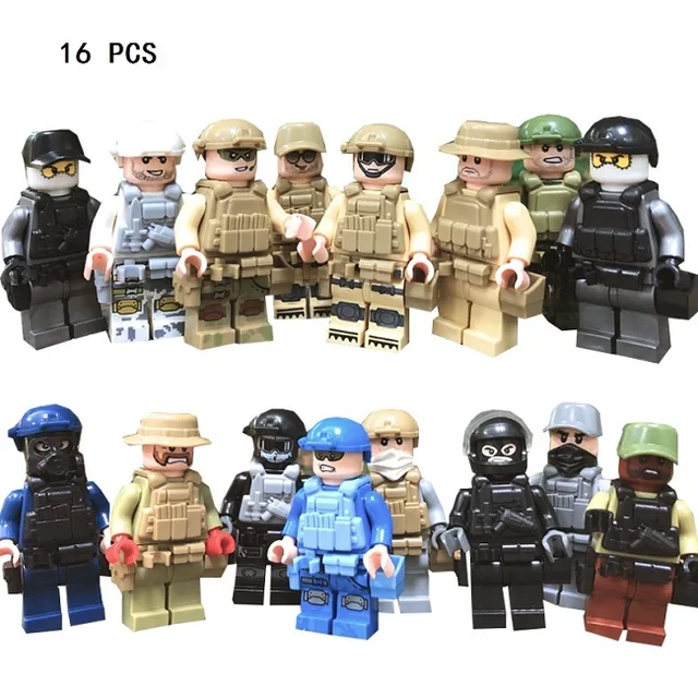 Pip Games Seal Team Soldiers Figures Model Building Blocks Police