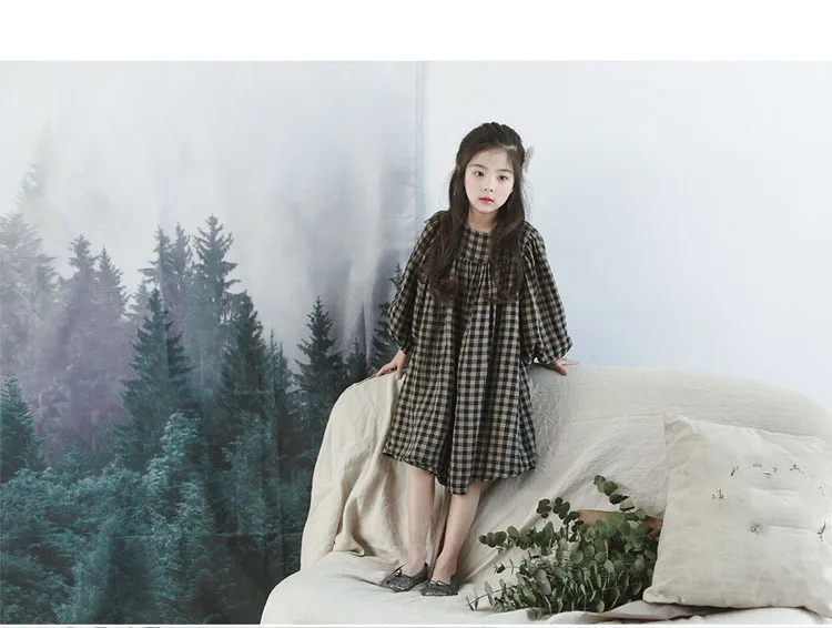 school cotton ruffles plaid princess dress for girls kids clothes autumn 2017 lantern sleeve dress for girl children clothing 4 5 6 7 8 9 10 11 12 13 14 15 years little big teenage girls autumn dress for kids girls 2017 (16)
