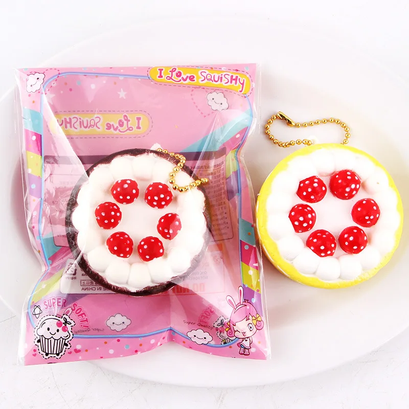 

Jumbo Squishy strawberry cake Squishy burger Slow Rising squeeze soft Scented phone straps toy collection Simulation for gifts
