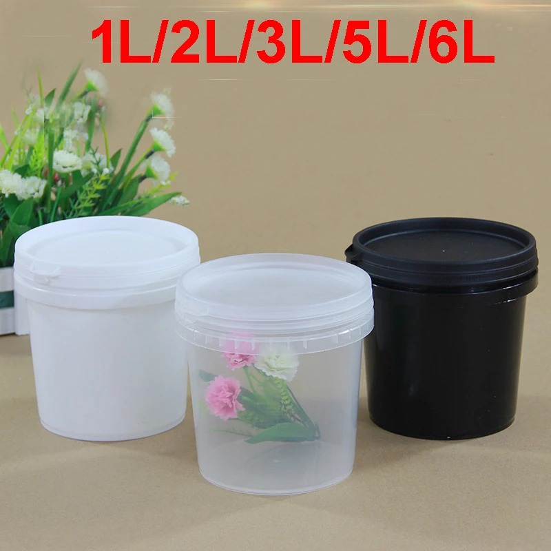 Food grade Plastic Bucket With Cover Ice cream Jam Small Bucket Sealing