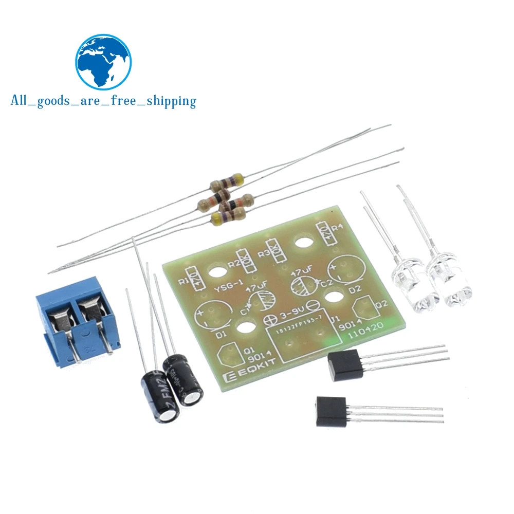 

TZT Simple LED Flash DIY Kits Circuit Electronics DIY Electronic Suite 1.2mm Parts for Arduino Flash LED Kit Electronic DIY Kit