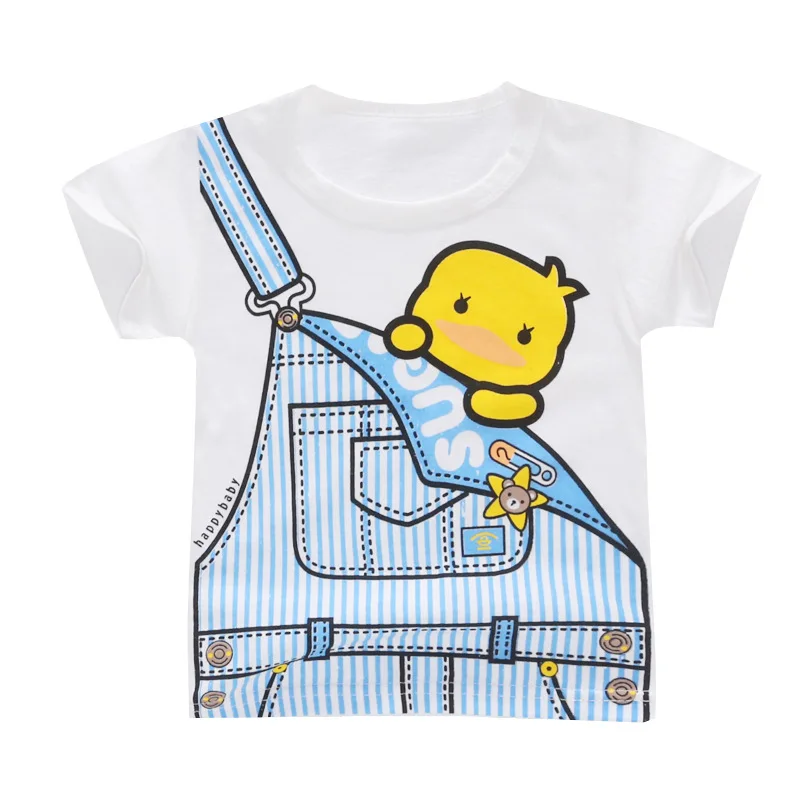 

Baby Girls T Shirt Cartoon Printing Kids Clothes New 2019 Summer Fashion Top Children Girl Short Sleeve Cotton T-shirts For Boys