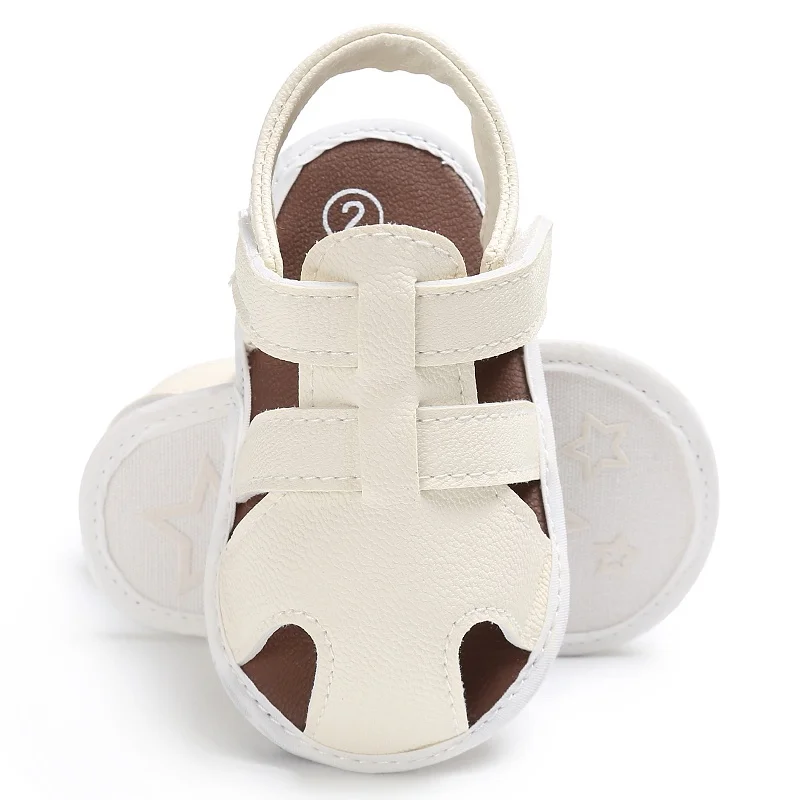 

New Summer Newborn Baby Boys Girls Hollow Out Infant PU Leather First Walkers Soft Soled Beach Crib Shoes X24