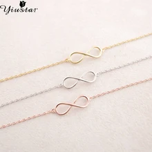 Новая yiustar Мода Минимализм Бесконечность браслет для женщин девочек вечность Бесконечная любовь символ браслеты для девочек леди ювелирные изделия