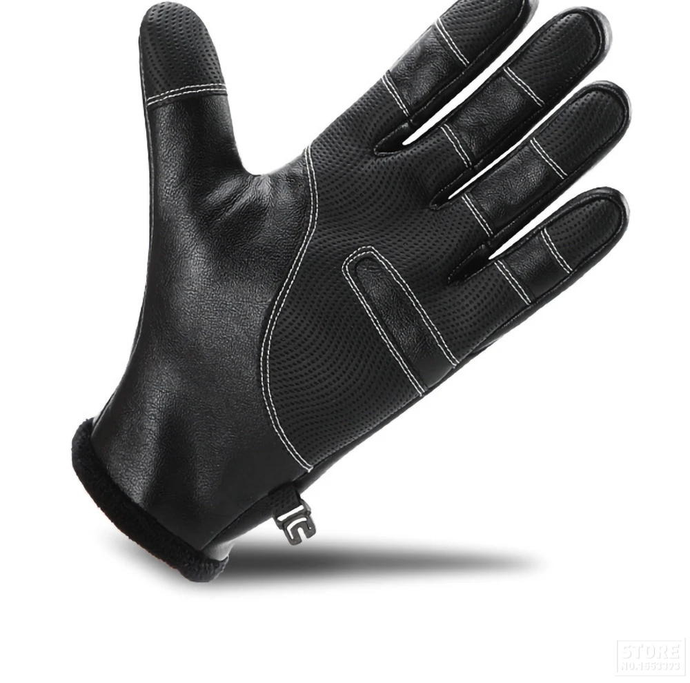 Мотоциклетные Перчатки Guantes Moto из искусственной кожи Сенсорный экран перчатки с подогревом зимой Водонепроницаемый теплые сапоги для верховой езды с флисовой подкладкой Luva Motocicleta