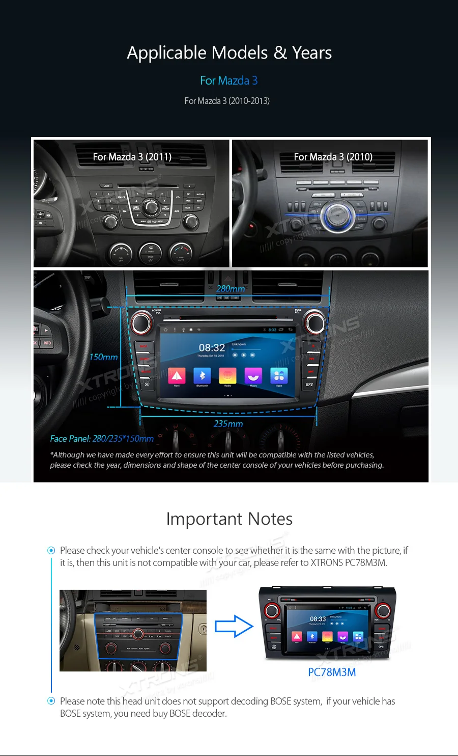 Top 8" Android 8.1 OS Car DVD Multimedia Navigation GPS Radio for Mazda 3 2010 2011 2012 2013 with Split Screen Function Support 3 Top 8" Android 8.1 OS Car DVD Multimedia Navigation GPS Radio for Mazda 3 2010 2011 2012 2013 with Split Screen Function Support 3