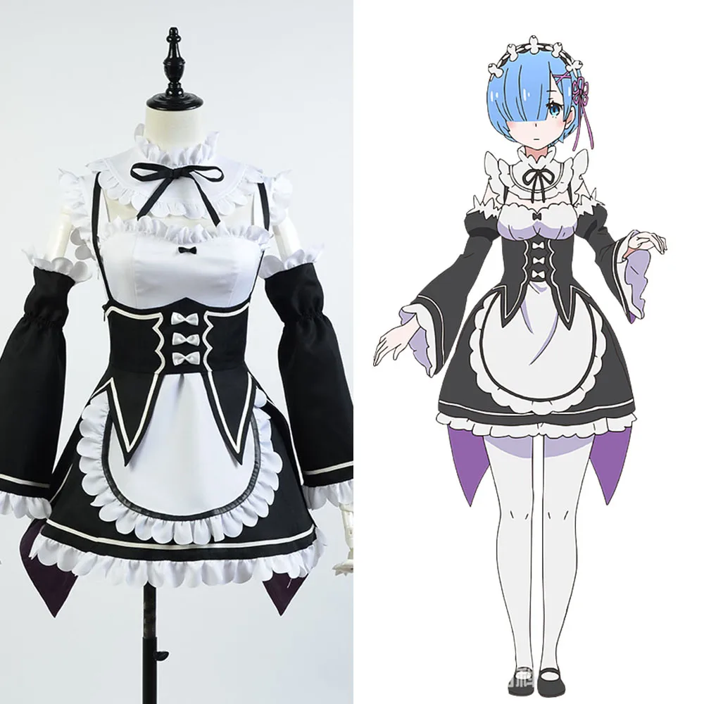 ReZero Rem Cosplay Costume ReZero Life in a Different World from Zero