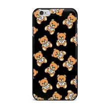 

Italian luxury brand love Moschin bear phone Case For iPhone 7 5S SE 6S 4S 6 7 8 Plus Soft TPU Silicone Cover For iPhone X case