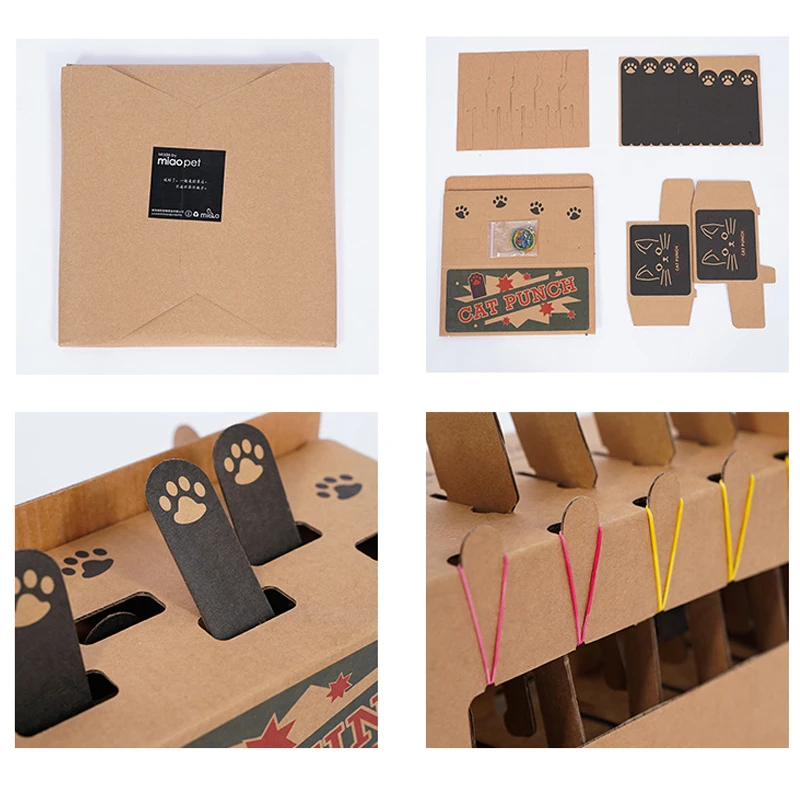 Забавный Кот игрушка хомяк машина коробка утолщенная гофрированная бумага зоотовары Whac-A-Mole мышь зоотовары интерактивная игра-головоломка