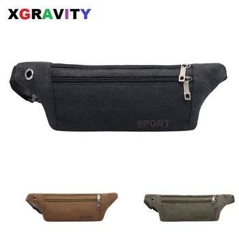 

Xgravity New Brand Fashion Bum Bag fanny Pack Festival Money Waist Pouch Travel Canvas Belt Holiday Wallet Unisex Waist Pack H86