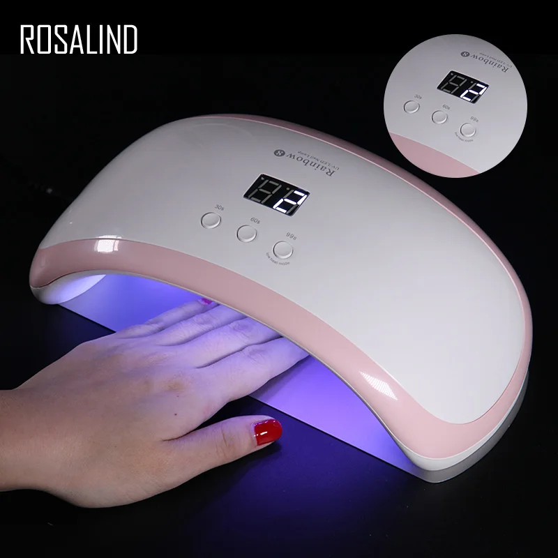 

ROSALIND UV LED lamp apparatus for nails Manicure 36W SUNRB8 Bottom 30s/60s Timer Nail Dryer for Design All For Gel Varnish