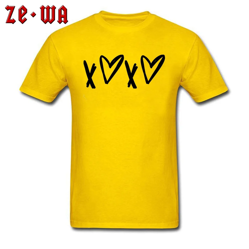 2018 Newest Men T-shirts Crewneck Short Sleeve 100% Cotton Black And White Love T Shirt Summer T-shirts Drop Shipping Black And White Love yellow