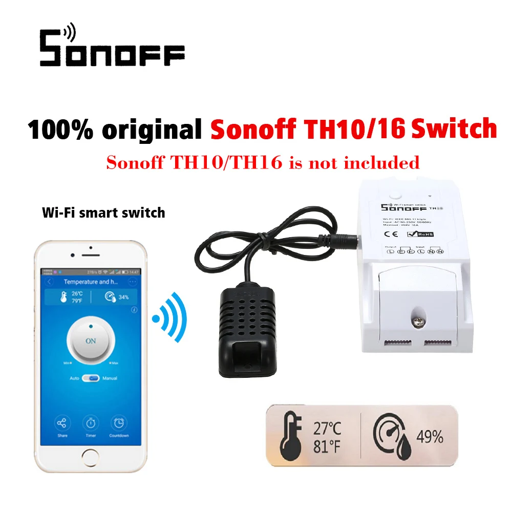 Датчик температуры и влажности SONOFF AM2301 умный Wi Fi переключатель монитор домашняя