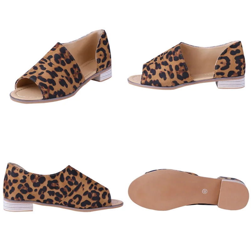 open toe side cutout flats