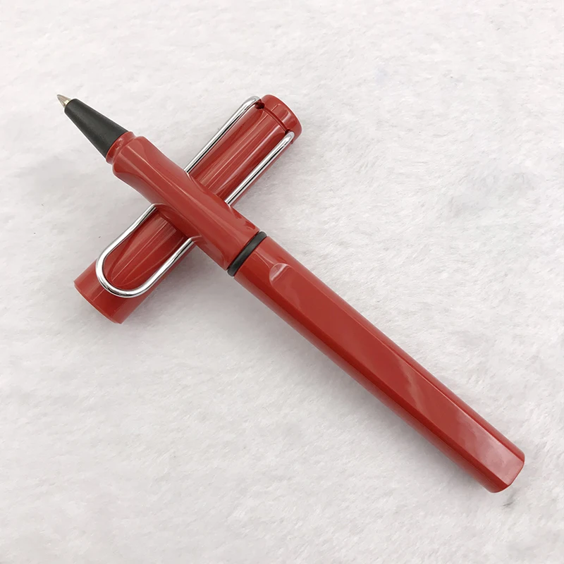 1 шт./лот, матовая, серая, синяя Ручка-роллер, 0,7 мм, гладкая, для письма, черные чернила, заправка, офисные ручки, бизнес-подарок, канцелярские принадлежности - Цвет: red