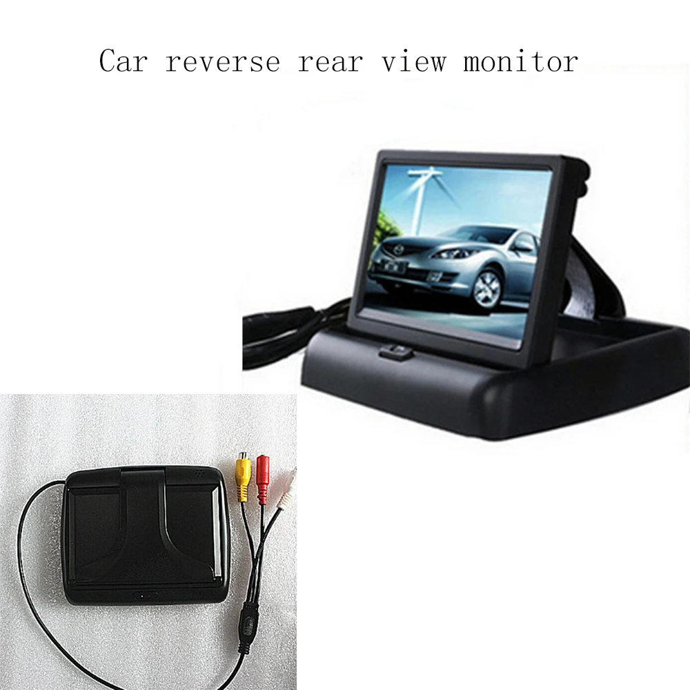 hot sell 4.3" Foldable Car Reverse Rearview monitor for Camera DVD VCR