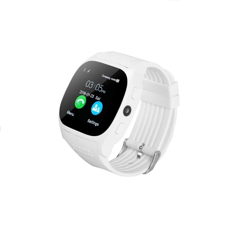 Stepfly T8 Bluetooth Смарт часы с камерой Facebook Whatsapp поддержка SIM TF карты вызова Smartwatch для телефона Android PK DZ09 Q18 - Цвет: white