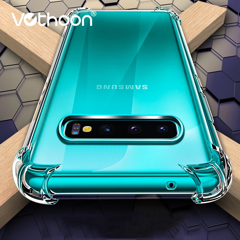 

Vothoon Shockproof Clear Case For Samsung Galaxy S10e S10 Plus Transparent Clear Silicon Soft TPU Back Case For Samsung S10 Plus