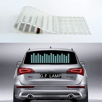 

Crystal blue LED EL Car Stickers W45 W90 W70 W80 W90 W114 Flash Panel Light Flashing Music Activated Equalizer