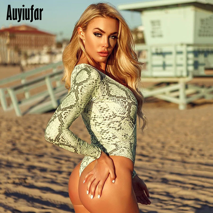 Auyiufar Green Snake Print Jumpsuit Sexy Deep V Neck Long Sleeve Bodysuit Female Rompers Overalls Sexy Costumes Woman Jumpsuit Auyiufar Green Snake Print Jumpsuit Sexy Deep V Neck Long Sleeve Bodysuit Female Rompers Overalls Sexy Costumes Woman Jumpsuit