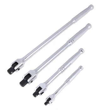 

1Pc Cr-V 1/4" 3/8" 1/2" Breaker Bar Socket Drive 6-15" Inch Handle 180 Degree Flex Head Socket Wrench Bar Hand Tool