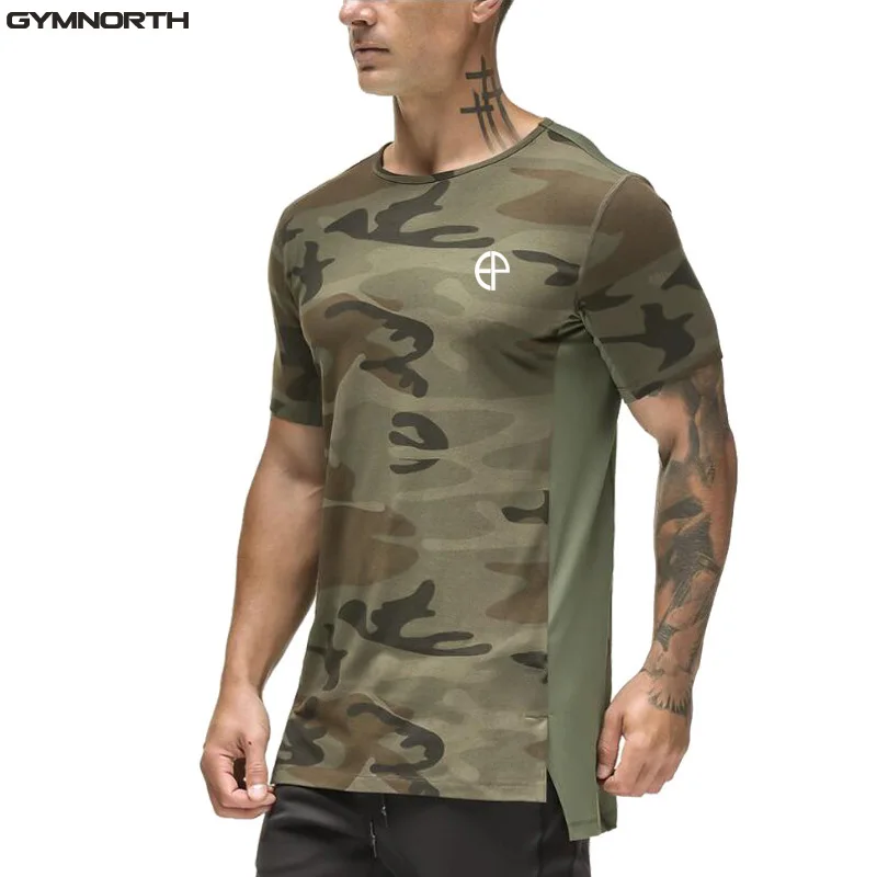 Man Casual Camouflage T shirt Men Army Tactical Combat T Shirt Military