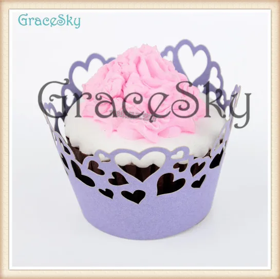 100pcs Wholesale Wedding Cake Decorations Cupcake Wrappers Laser Cutting Paper Cut Heart Shaped Birthday Favors Cake Cases Cake Caddy Cake Stencilcase Retro Aliexpress