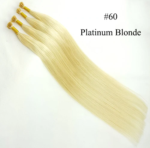 ShowCoco 200 пряди/упаковка I Tip Наращивание волос человеческие волосы Remy шелковистые прямые мягкие Толстая ручка кончик волос натуральный 1" - Цвет: Color 60