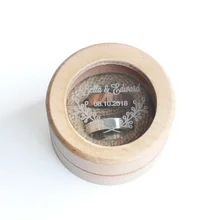 Заказная коробка для обручальных колец, деревянная коробка для колец, свадебный подарок, коробка для несущей колец