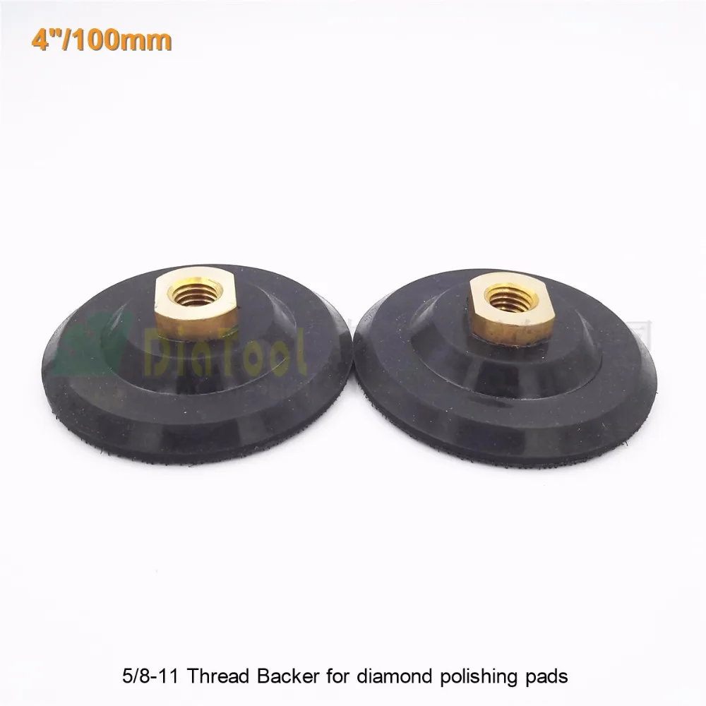 2pcs 5/8-11 thread Rubber backer Diameter 100MM flexible back pad for polishing pads sanding disk Much better than foam backer