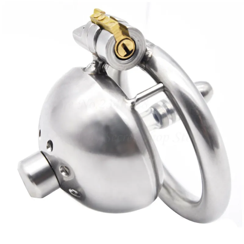 304 Stainless Steel Chastity Belt Super Short Male Device Adult Game Cock Cage With Urethral Catheter Sex Toys For Men | Красота и