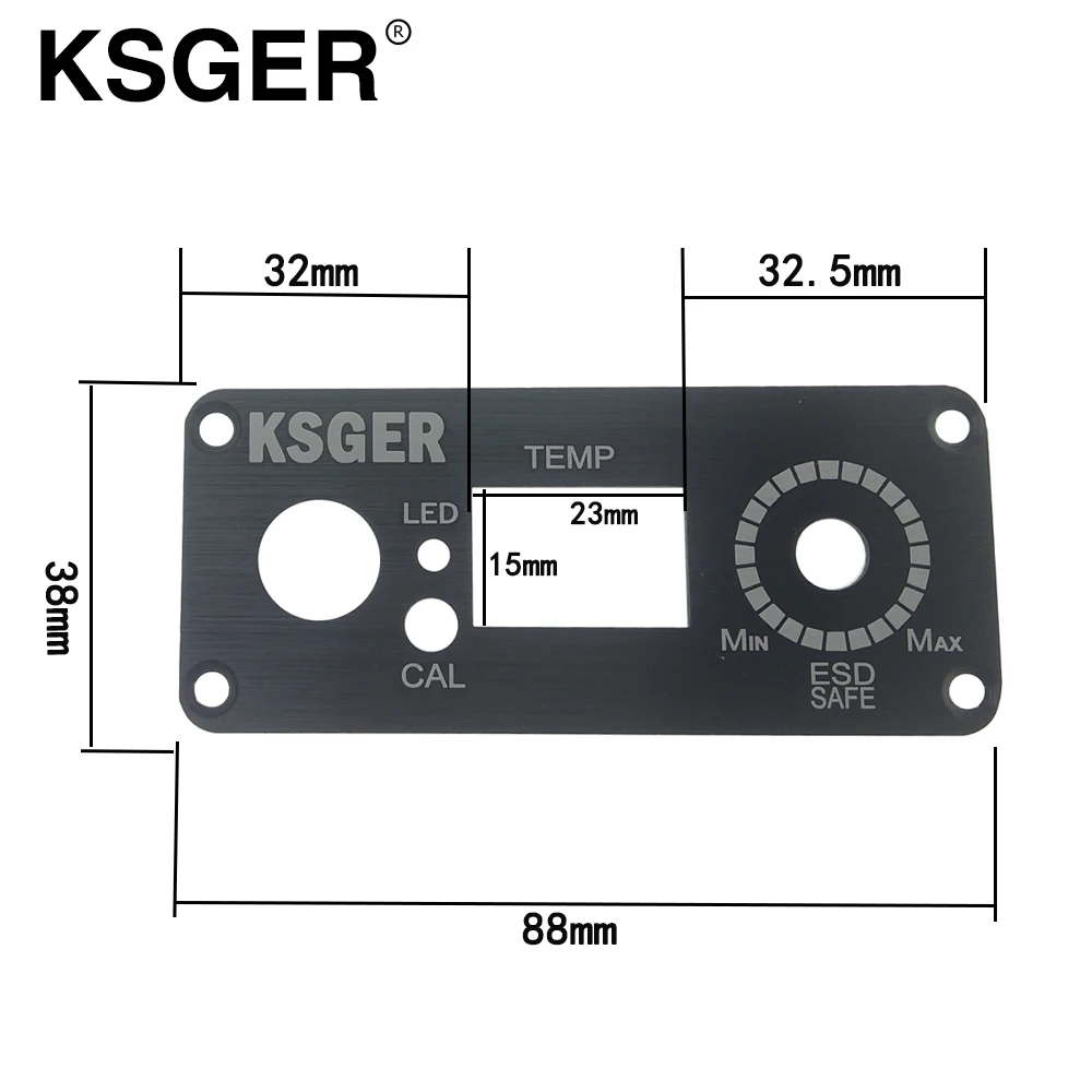 KSGER алюминиевый черный корпус чехол для T12 STC светодиодный контроллер температуры DIY наборы электропаяльников