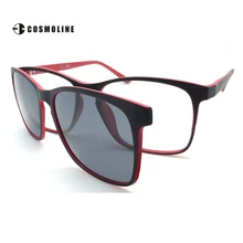 Cosmoline Memory Material Magnetic Clip On Sunglasses for women Polaroid Lens Ultra-light Women Sun Glasses 415