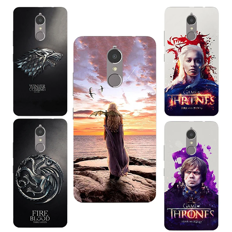 

for Game of Thrones Daenerys Drogon Jon snow tryion lannister hard PC Phone cover Fundas Case For Lenovo K6 Power 5"
